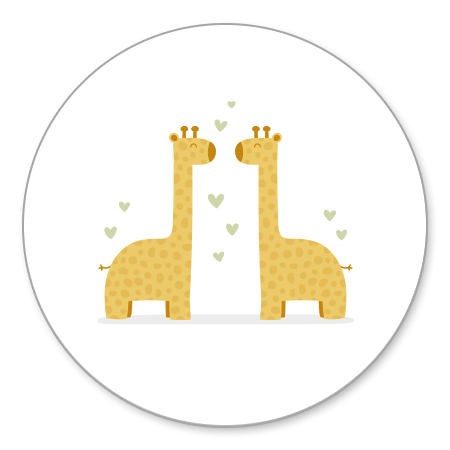 Tweeling giraffes met hartjes